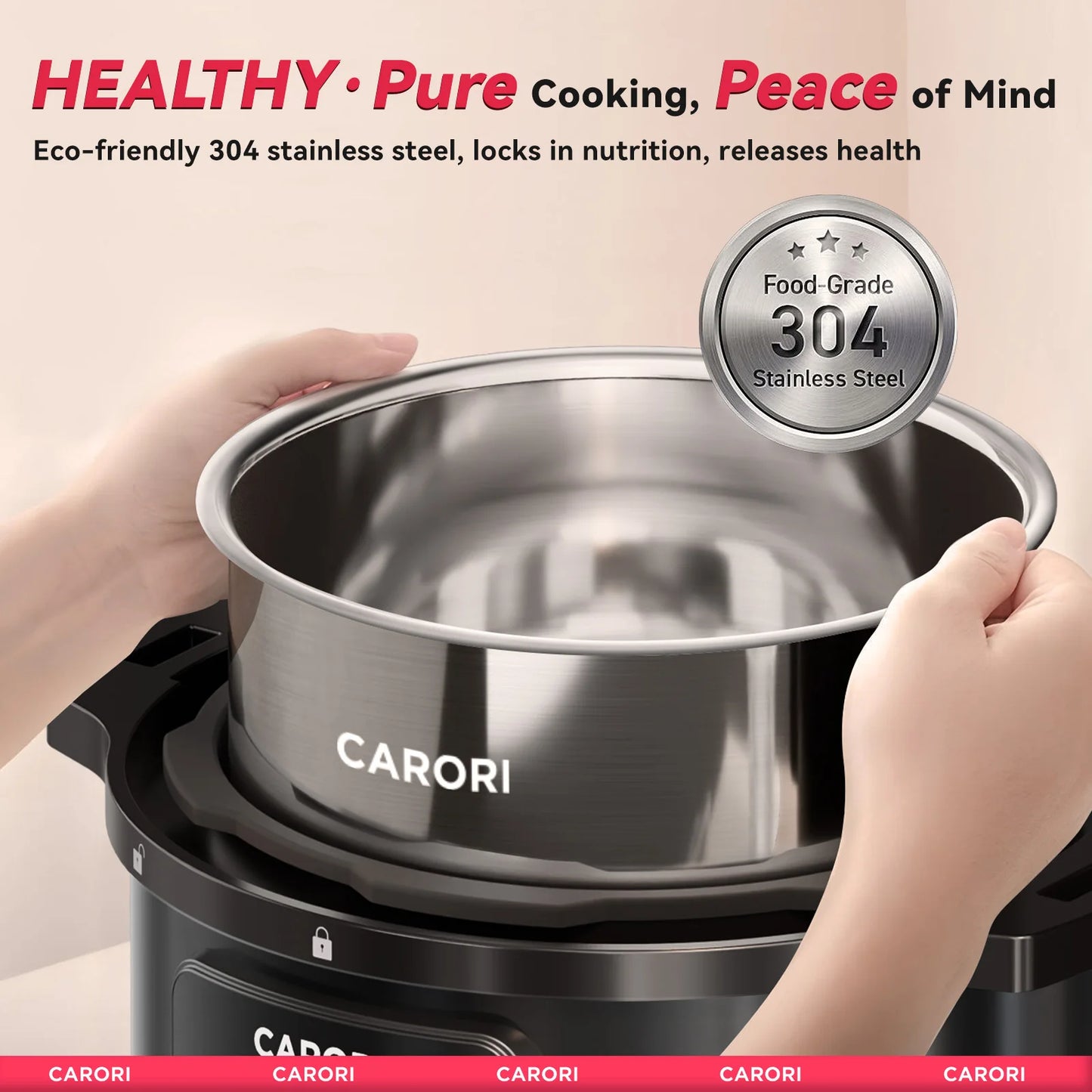 Carori 12-In-1 Electric Pressure Cooker Multicooker With Slow Cooking