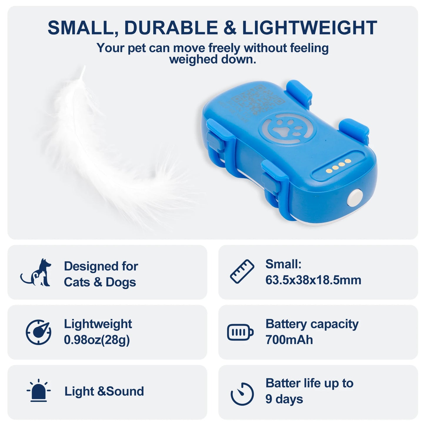 4G GPS Pet Tracker for Dogs Cats Real Time Locator
