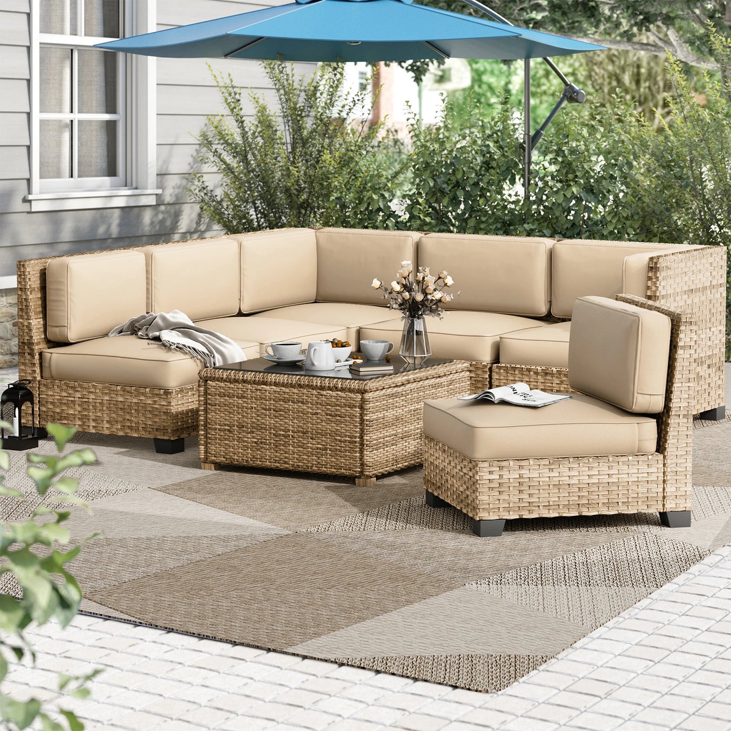 Sofa Cushion Set Waterproof High Density Foam For Outdoor Use