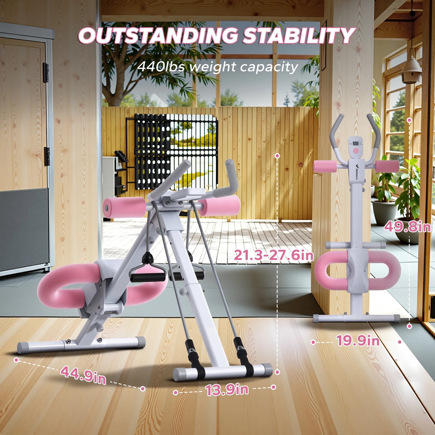 MERACH Adjustable Ab Machine for Effective Core Workouts