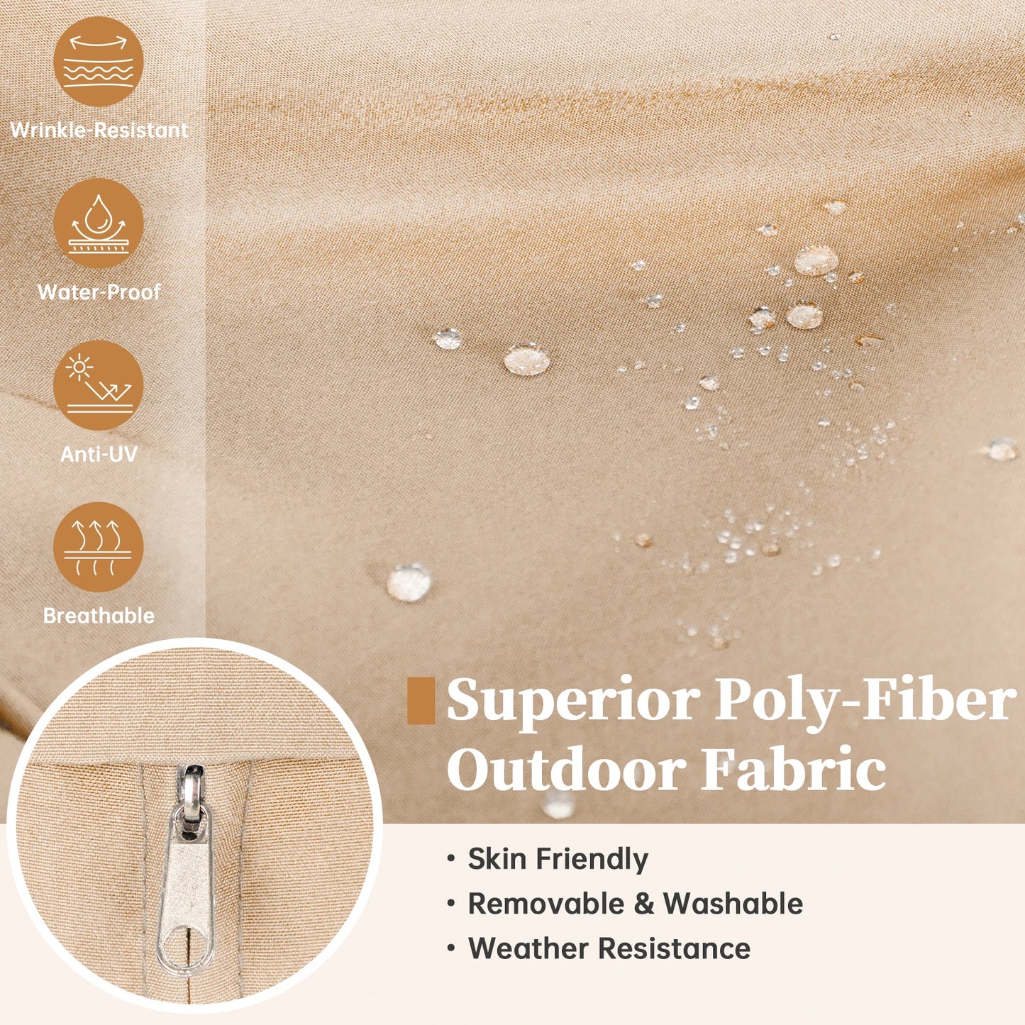 Sofa Cushion Set Waterproof High Density Foam For Outdoor Use