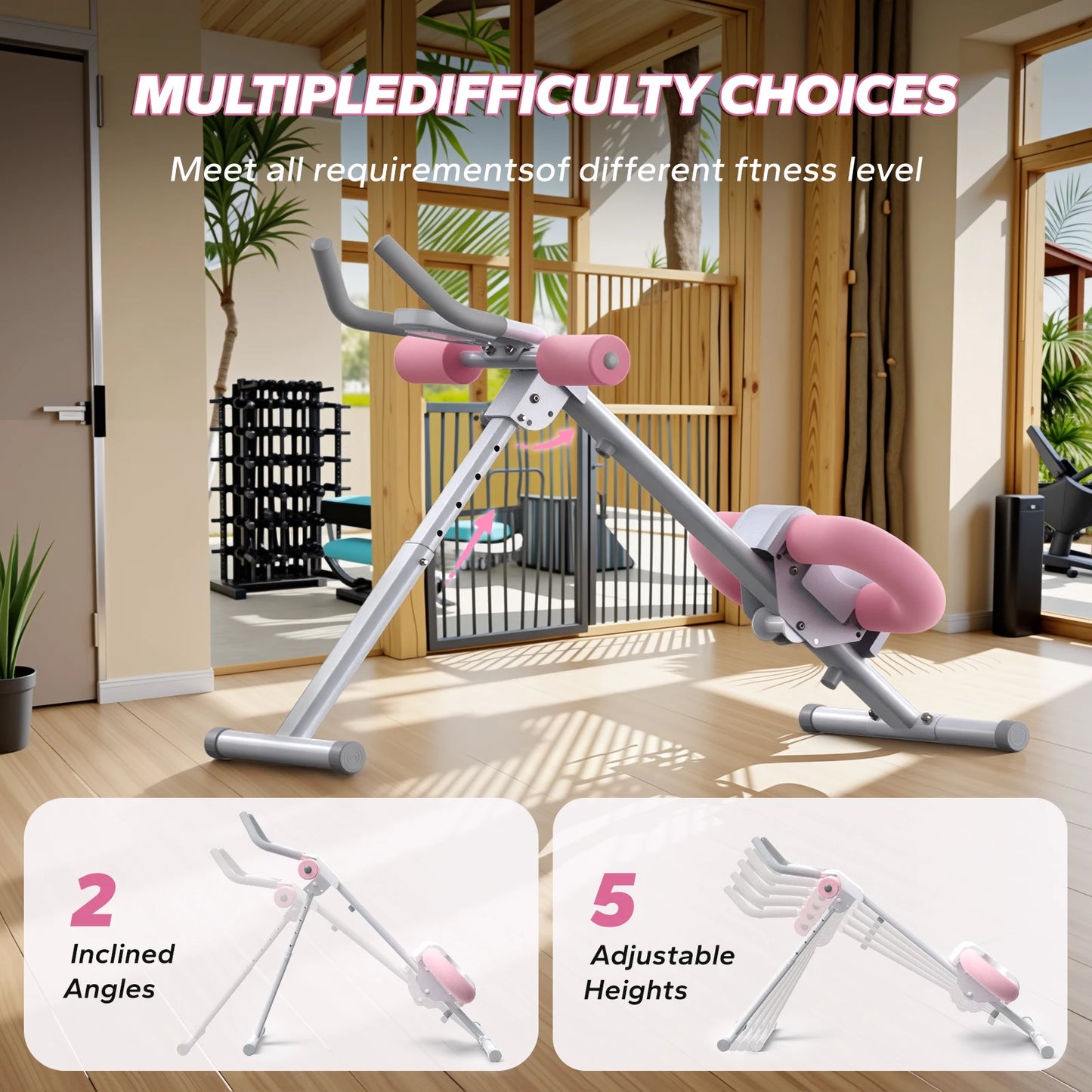 MERACH Adjustable Ab Machine for Effective Core Workouts