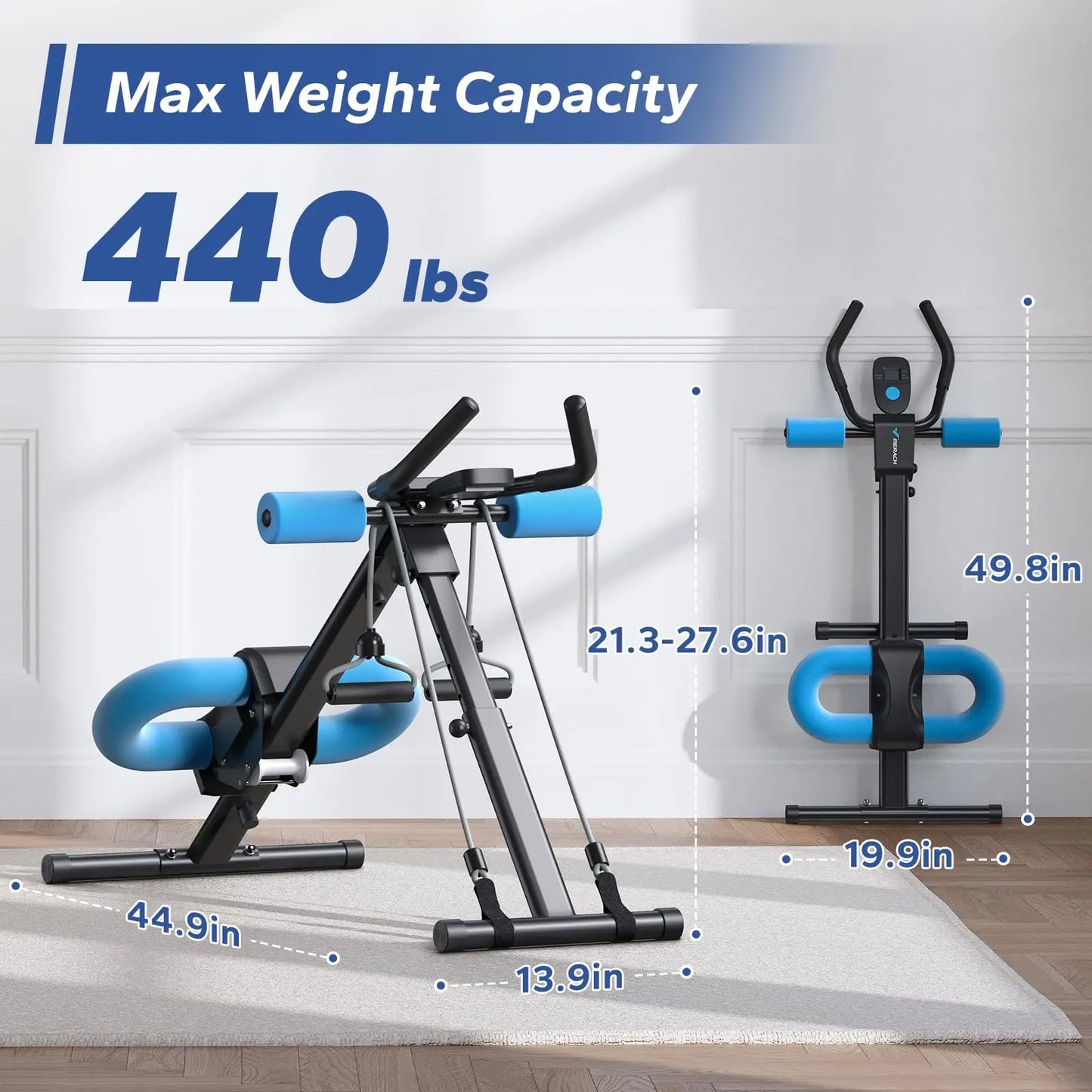 MERACH Adjustable Ab Machine for Effective Core Workouts