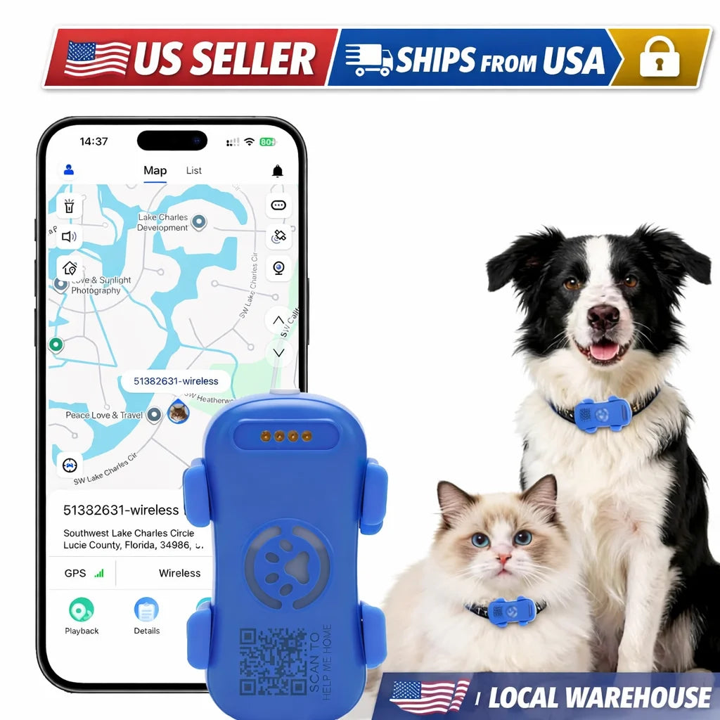4G GPS Pet Tracker for Dogs Cats Real Time Locator