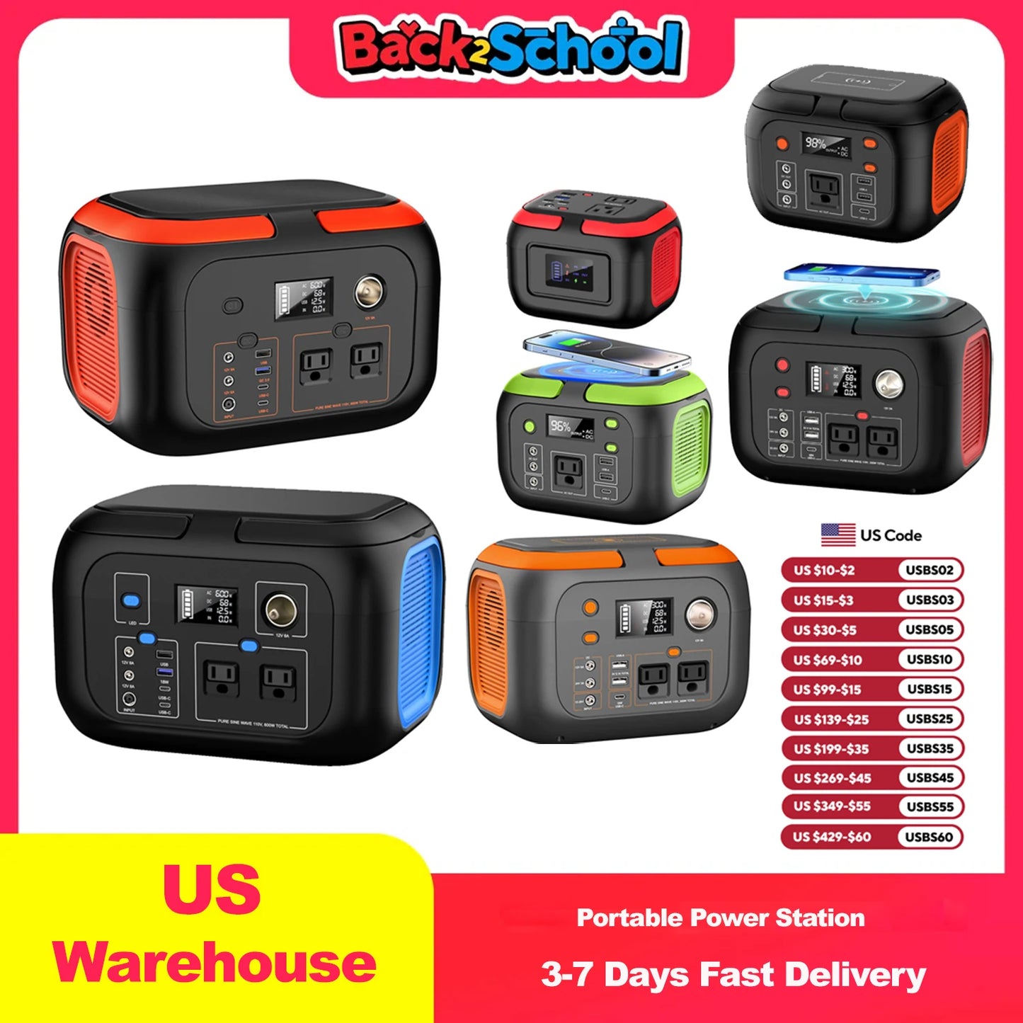 Portable Solar Power Station For Camping And Travel