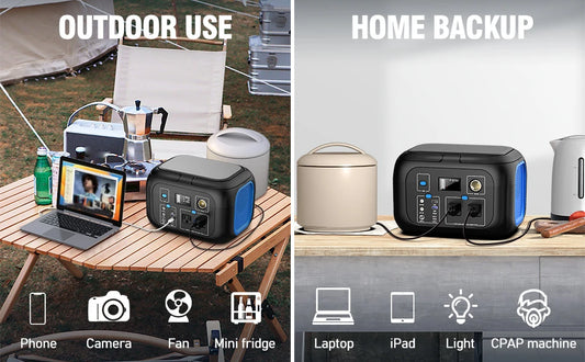 600W Portable Power Station Solar Generator For Camping