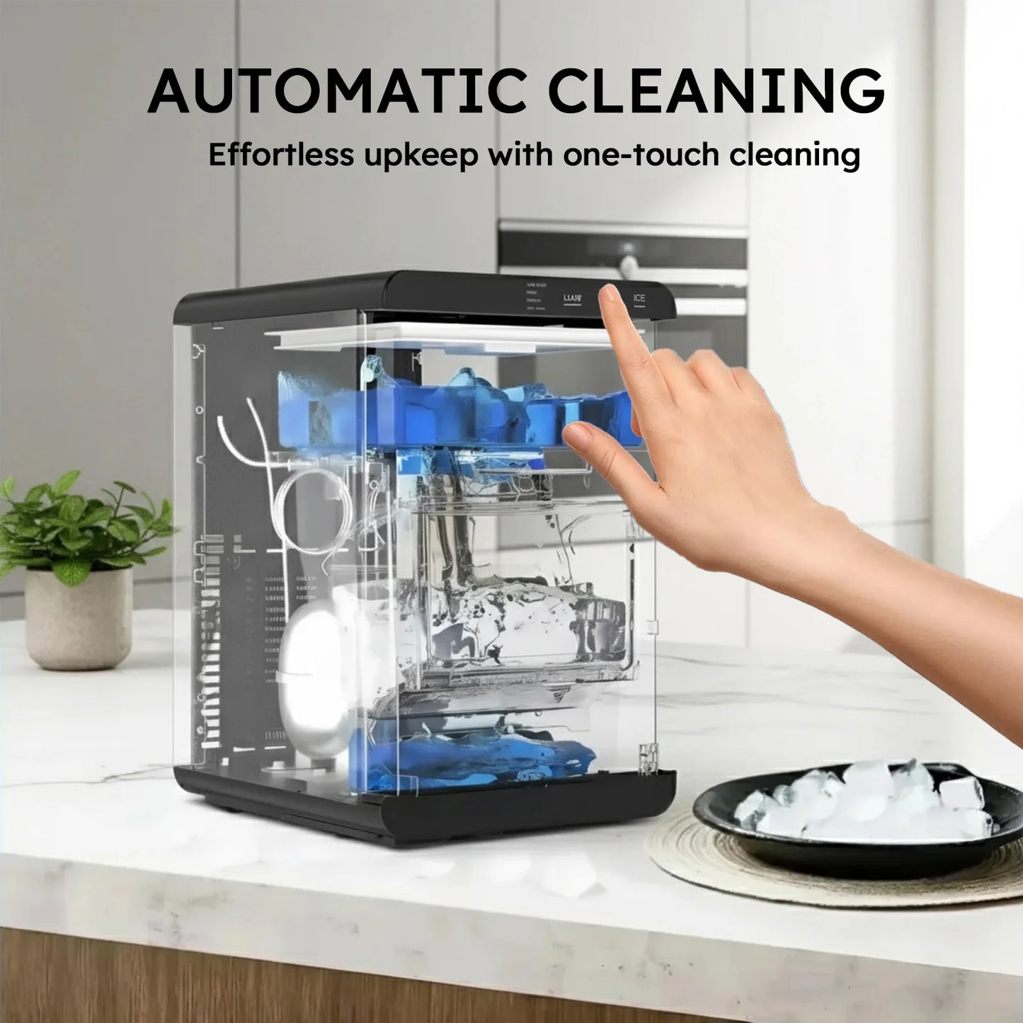 Countertop Nugget Ice Maker – 44 lbs/Day, Self-Cleaning