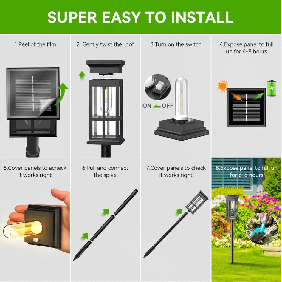 Solar Pathway Light Outdoor Lamp Waterproof Landscape Lighting For Garden