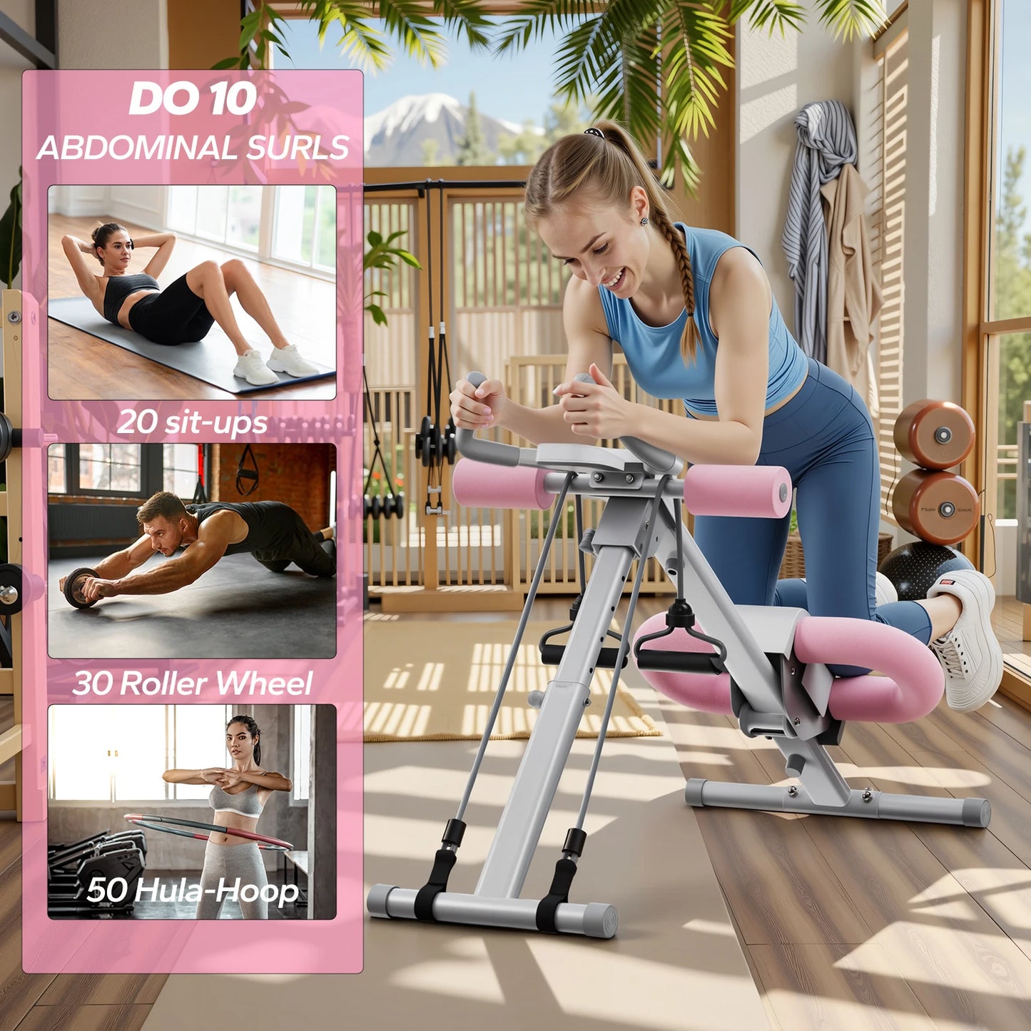 MERACH Adjustable Ab Machine for Effective Core Workouts