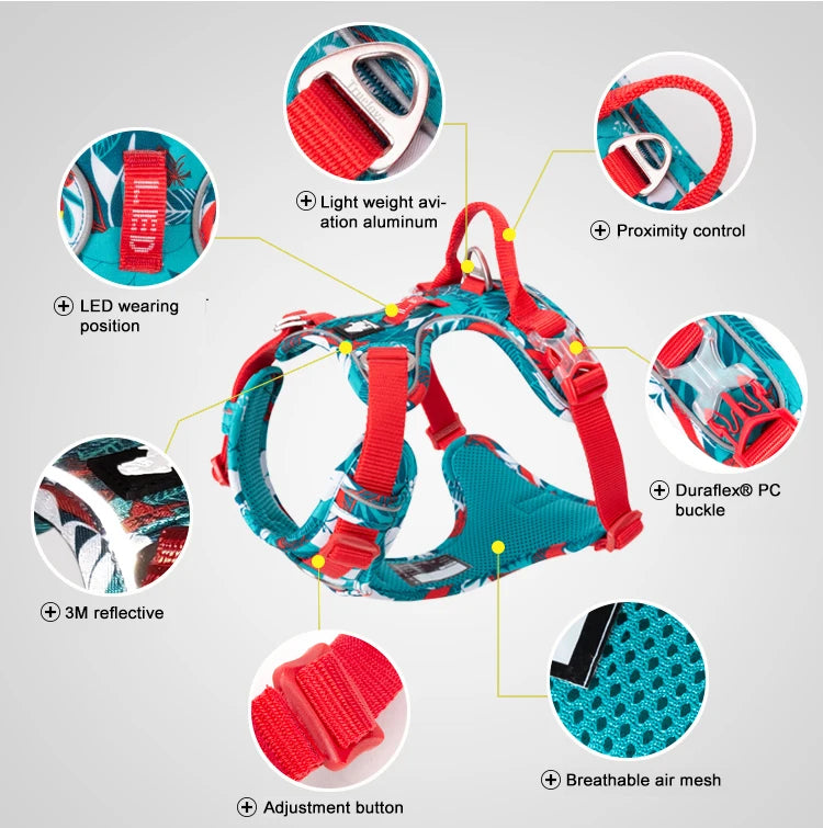 Truelove Premium Reflective Dog Harness in Camouflage Design