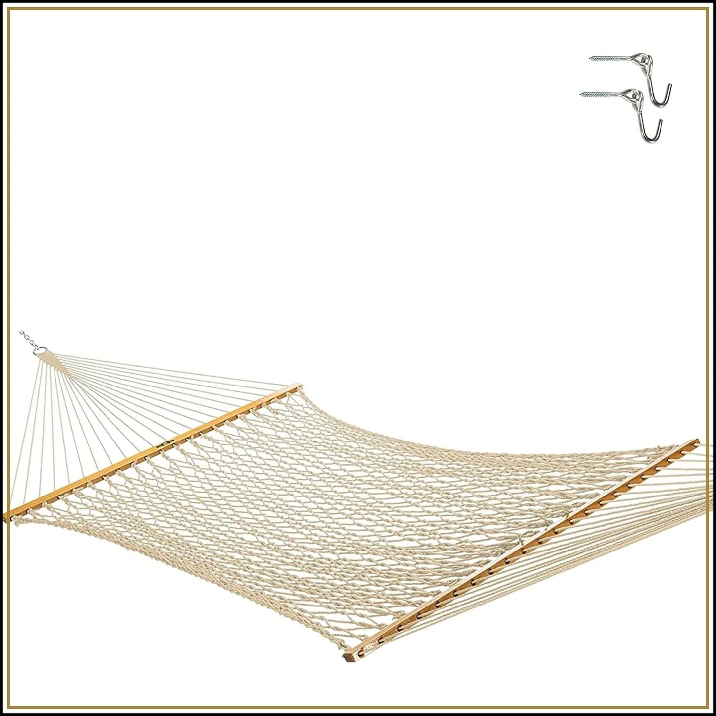 DuraCord Rope Hammock for Two | All-Weather Outdoor Patio & Backyard Hammock
