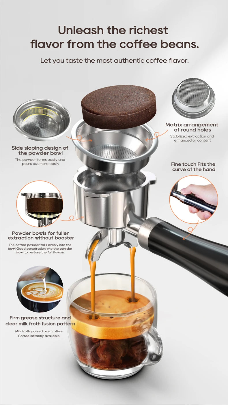 HiBREW H10A 20-Bar Semi-Automatic Espresso Machine