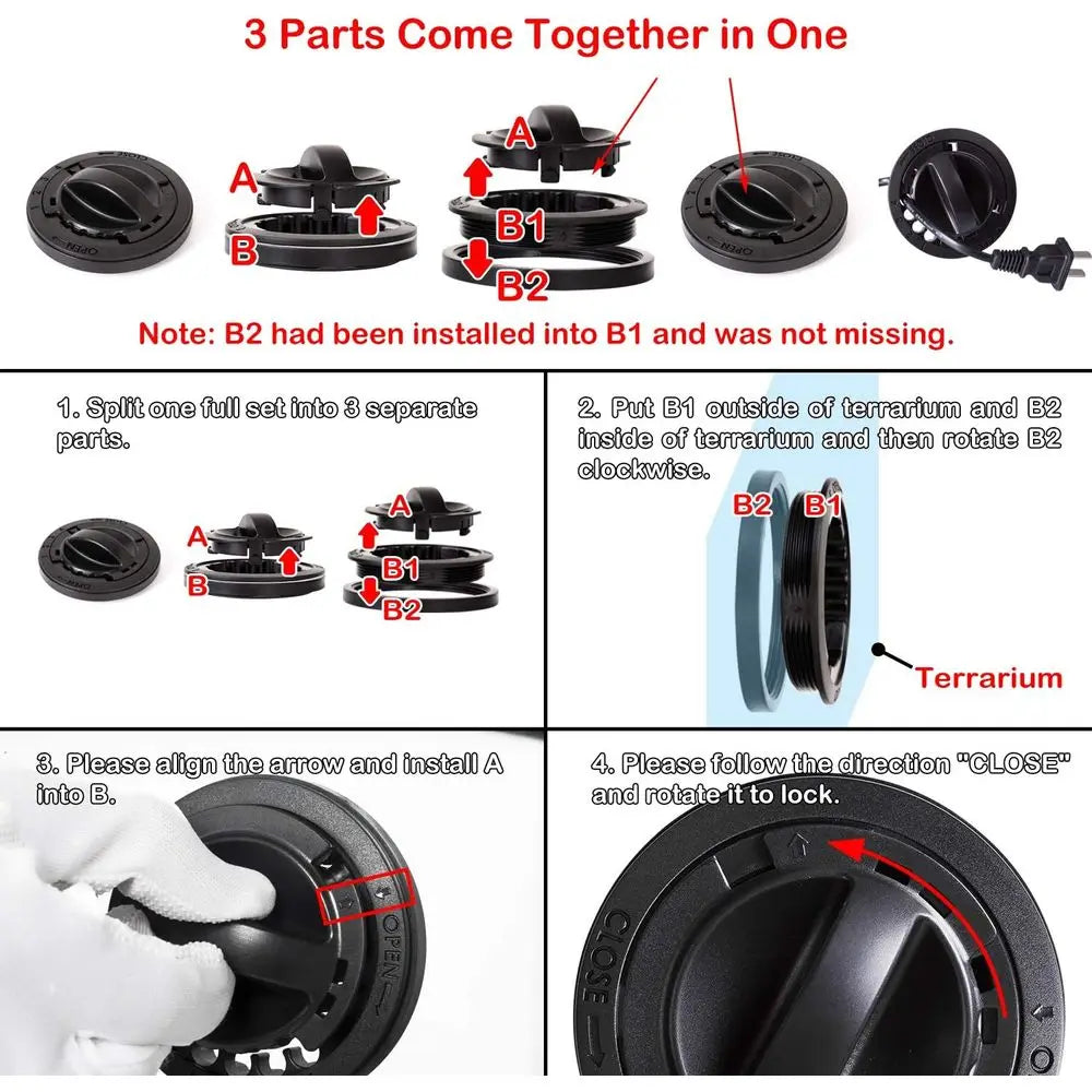 Glass Front Reptile Terrarium With Sliding Screen Door Ventilation