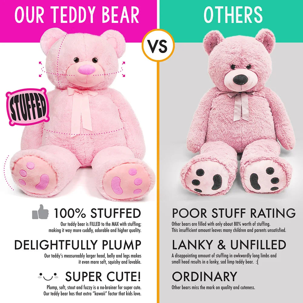 New Huggale High Quality Toy Cute Cartoon Big Teddy Bear Plush Toys Stuffed Plush Animals Bear Doll Birthday Christmas Gift