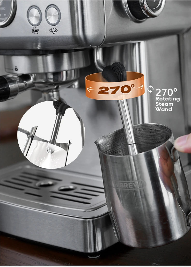 HiBREW H10A 20-Bar Semi-Automatic Espresso Machine
