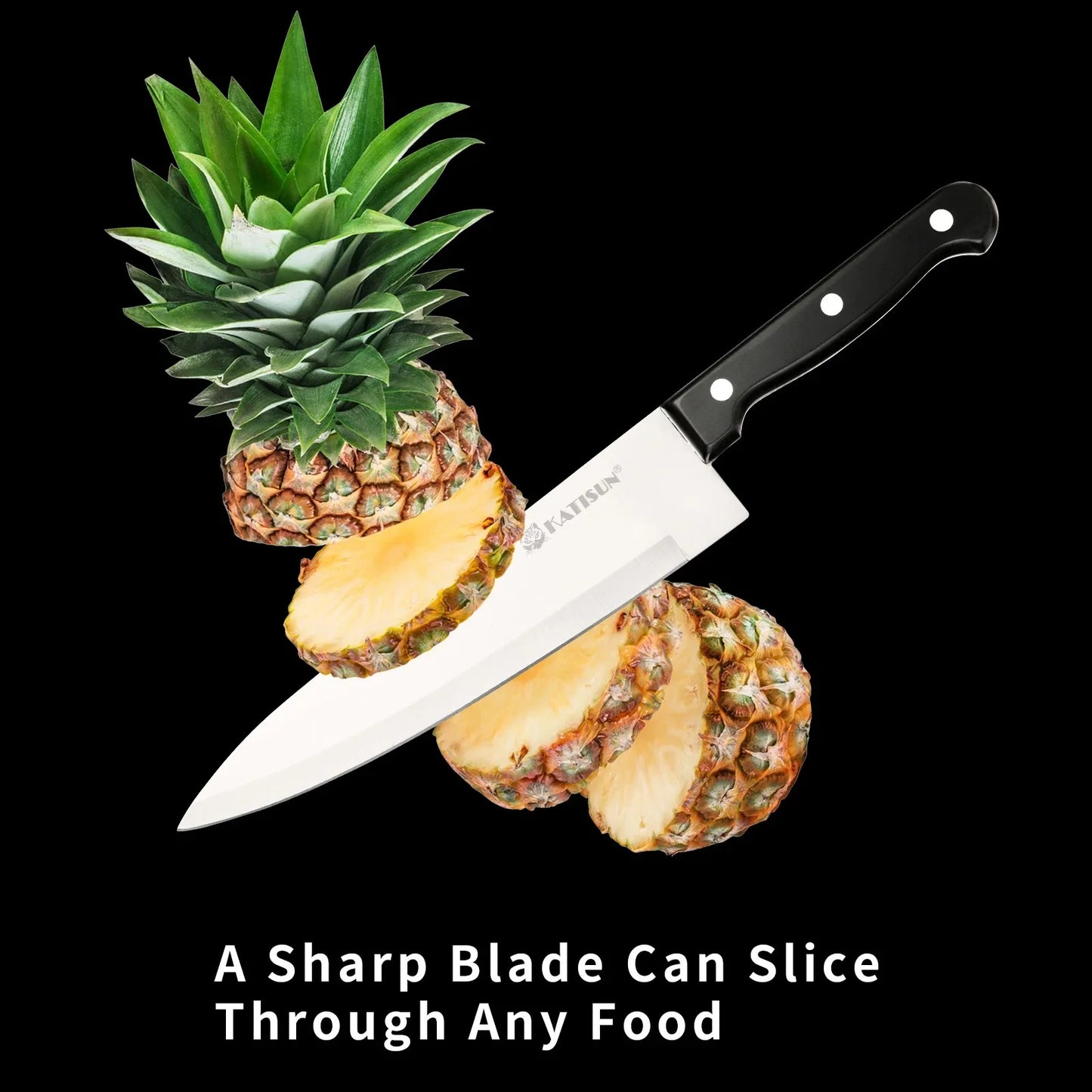 19-Piece Stainless Steel Kitchen Knife Set with Built-In Sharpener