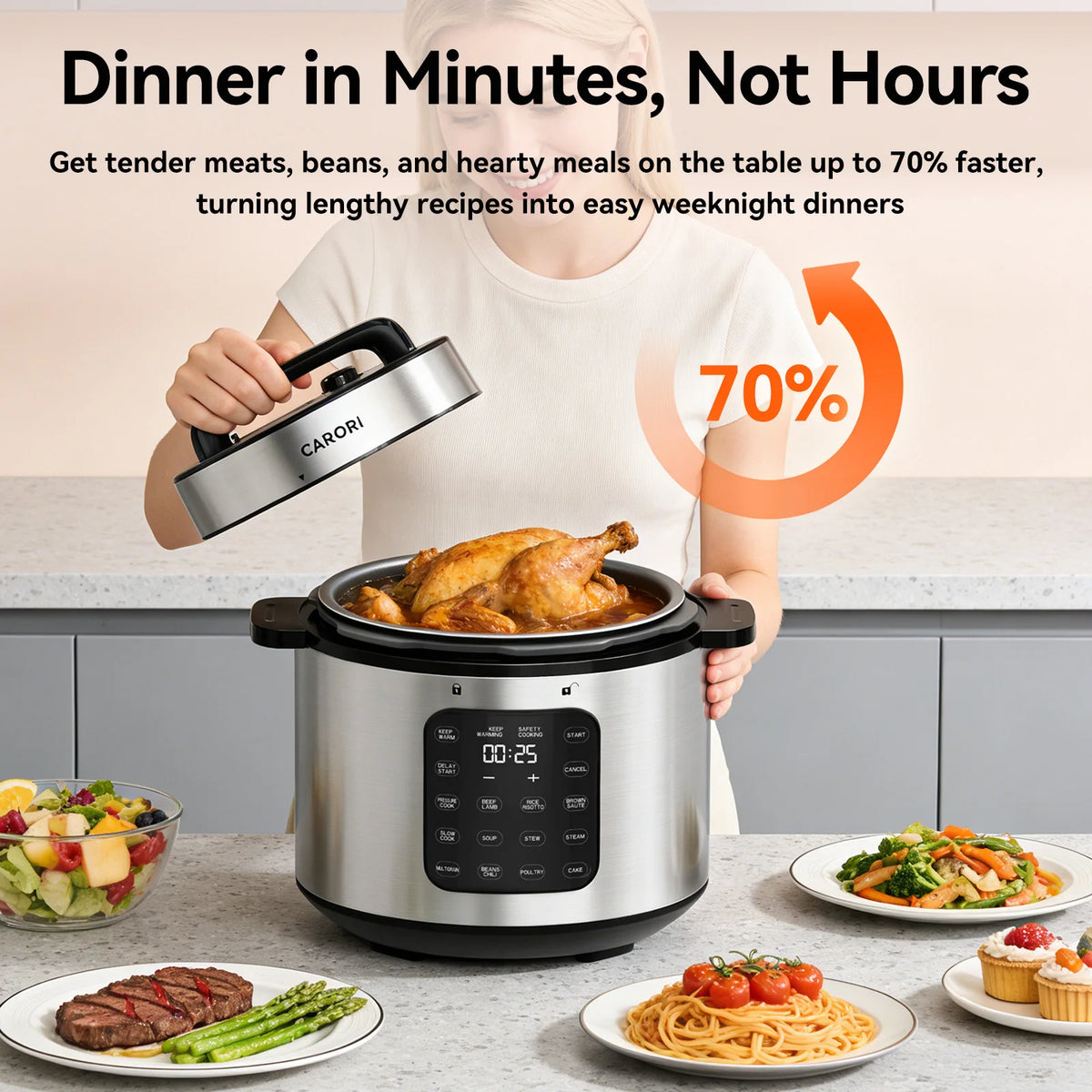 12-in-1 8-Quart Electric Pressure Cooker &amp; Multicooker