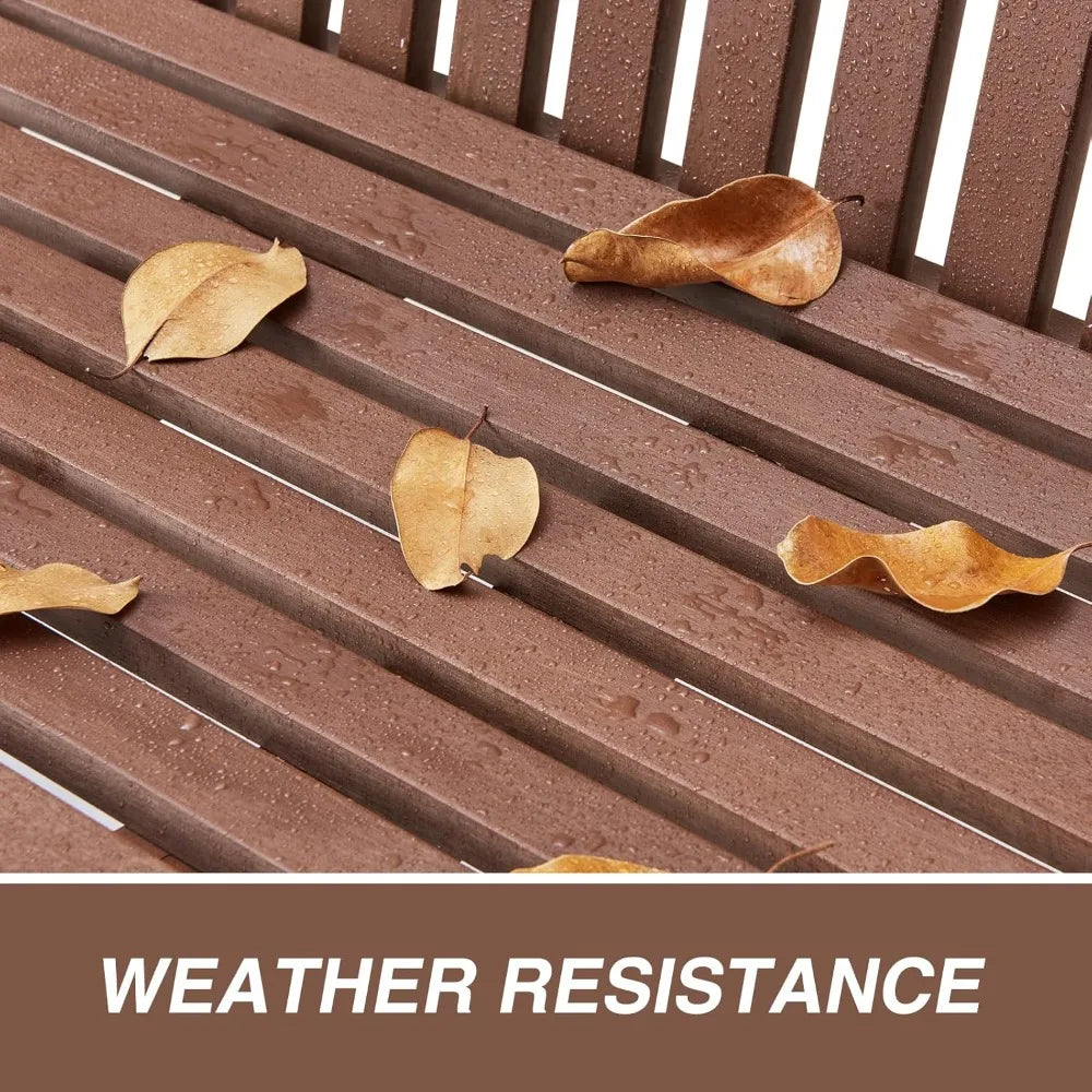 All Weather Garden Bench For Two Poly Lumber Patio Seating
