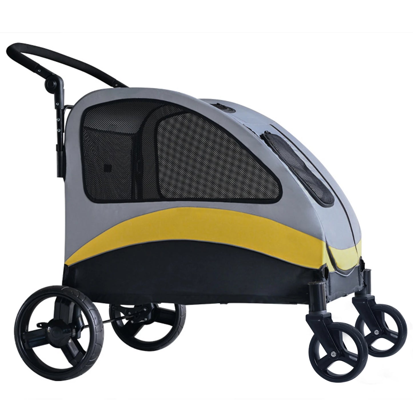 Portable Dog Stroller Four Wheel Foldable Travel Carrier