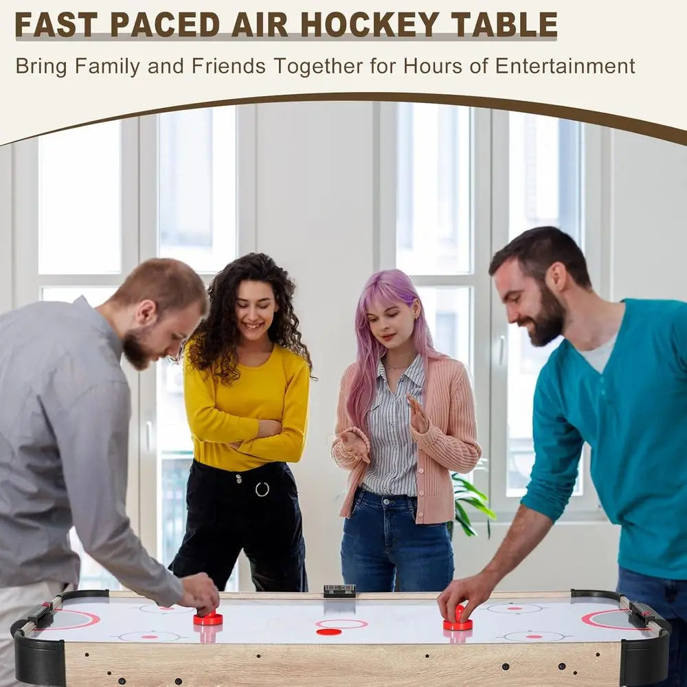 54-Inch Air Hockey Table with LED Scoreboard | Foldable Indoor Arcade Game Table