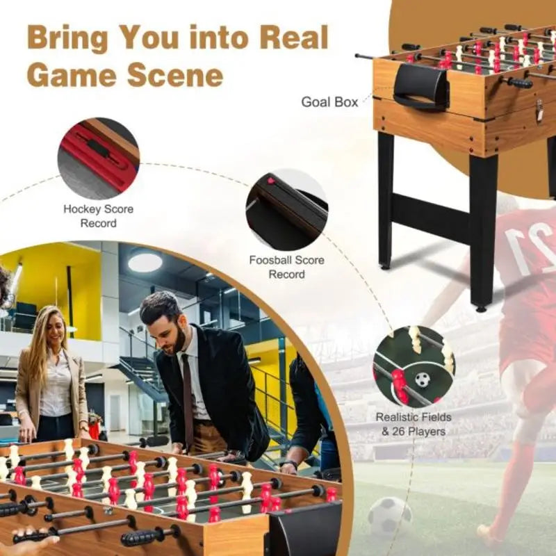 3-In-1 Game Table With Soccer For Family Game Rooms