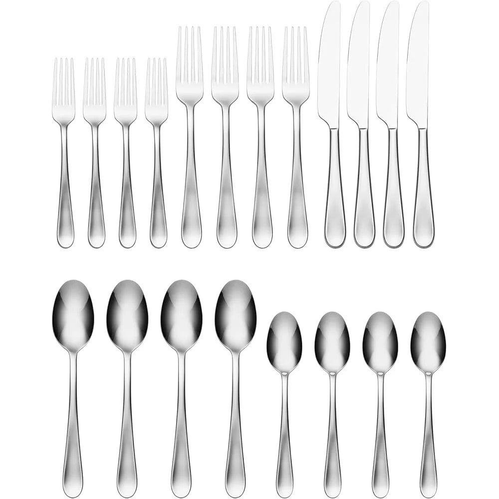 Stainless Steel Flatware Set Mirror Finish Service For Four