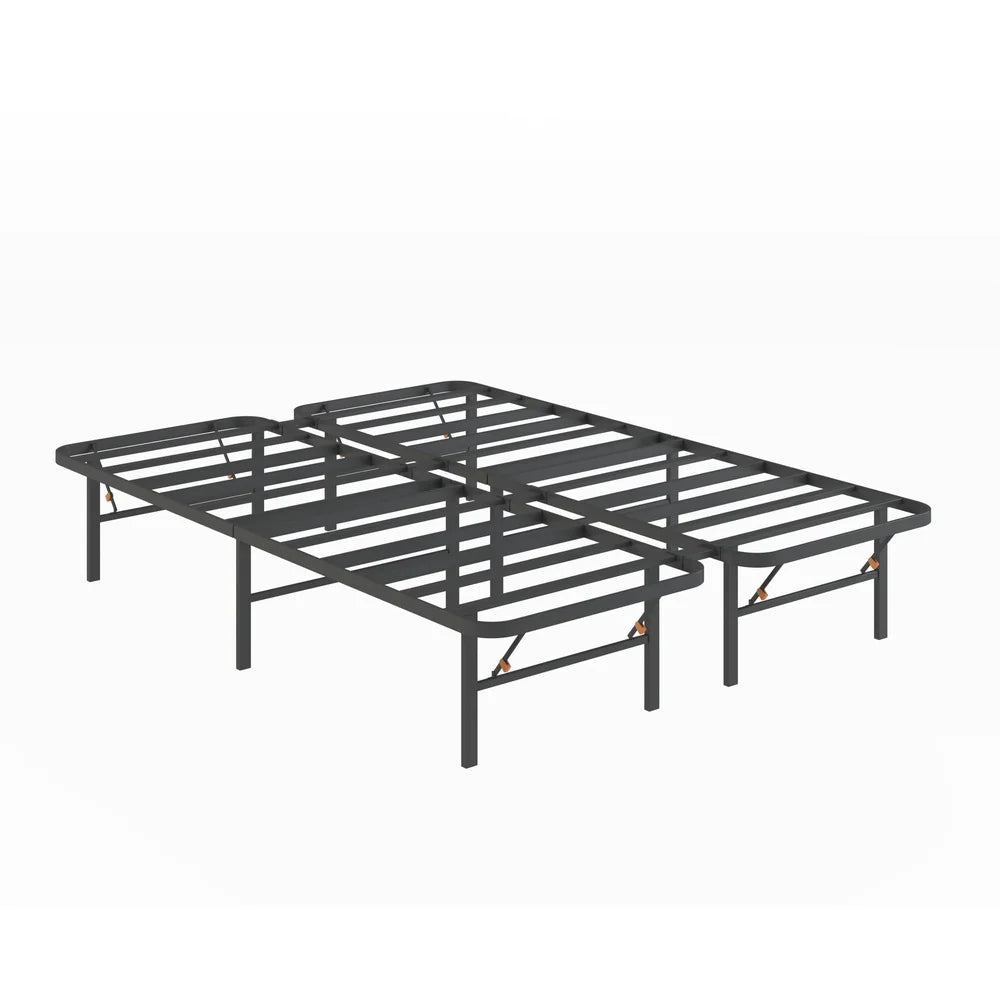 Sturdy Steel Platform Bed Frame With Foldable Storage Easy Assembly