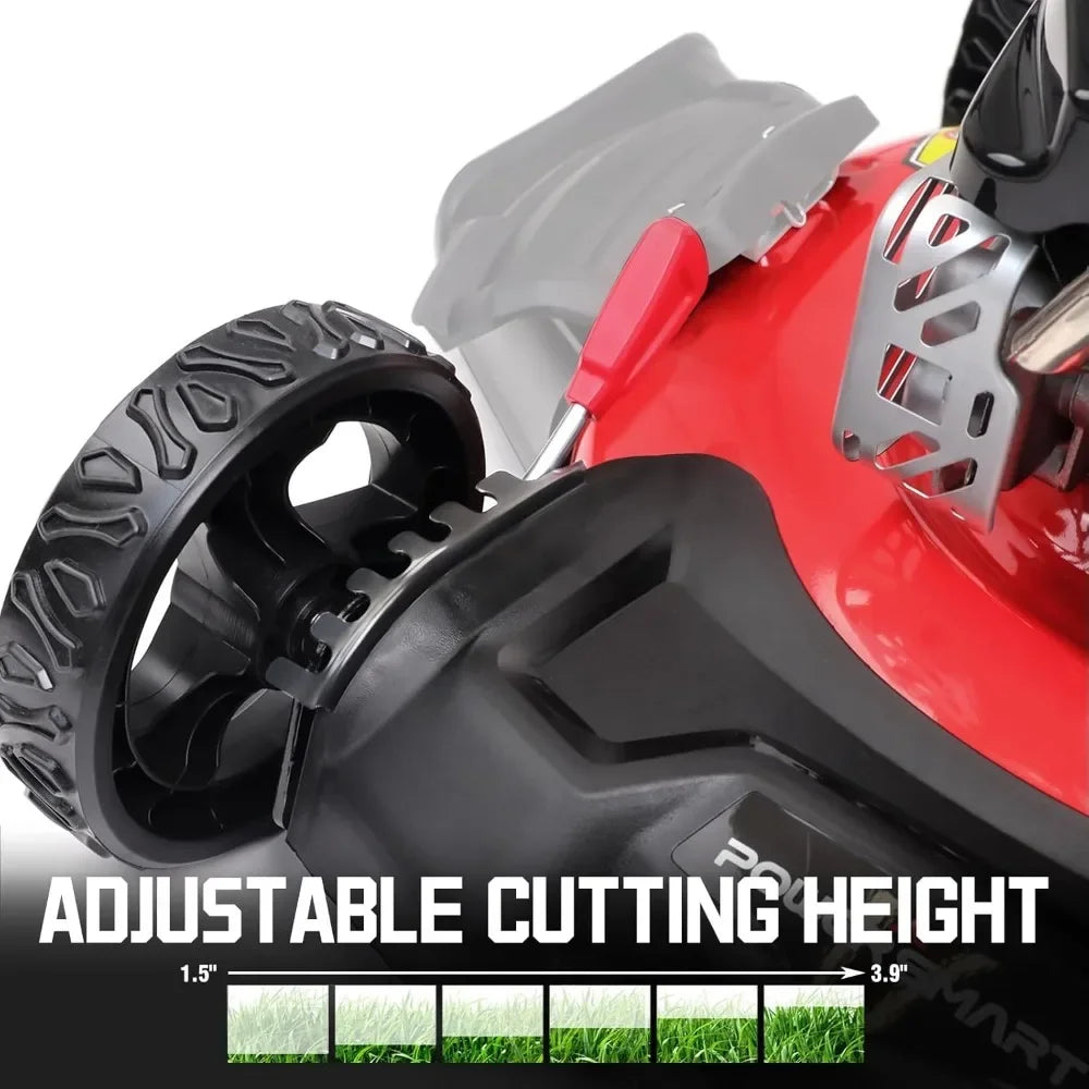 Gas Powered 3-In-1 Push Lawn Mower With Bagging System