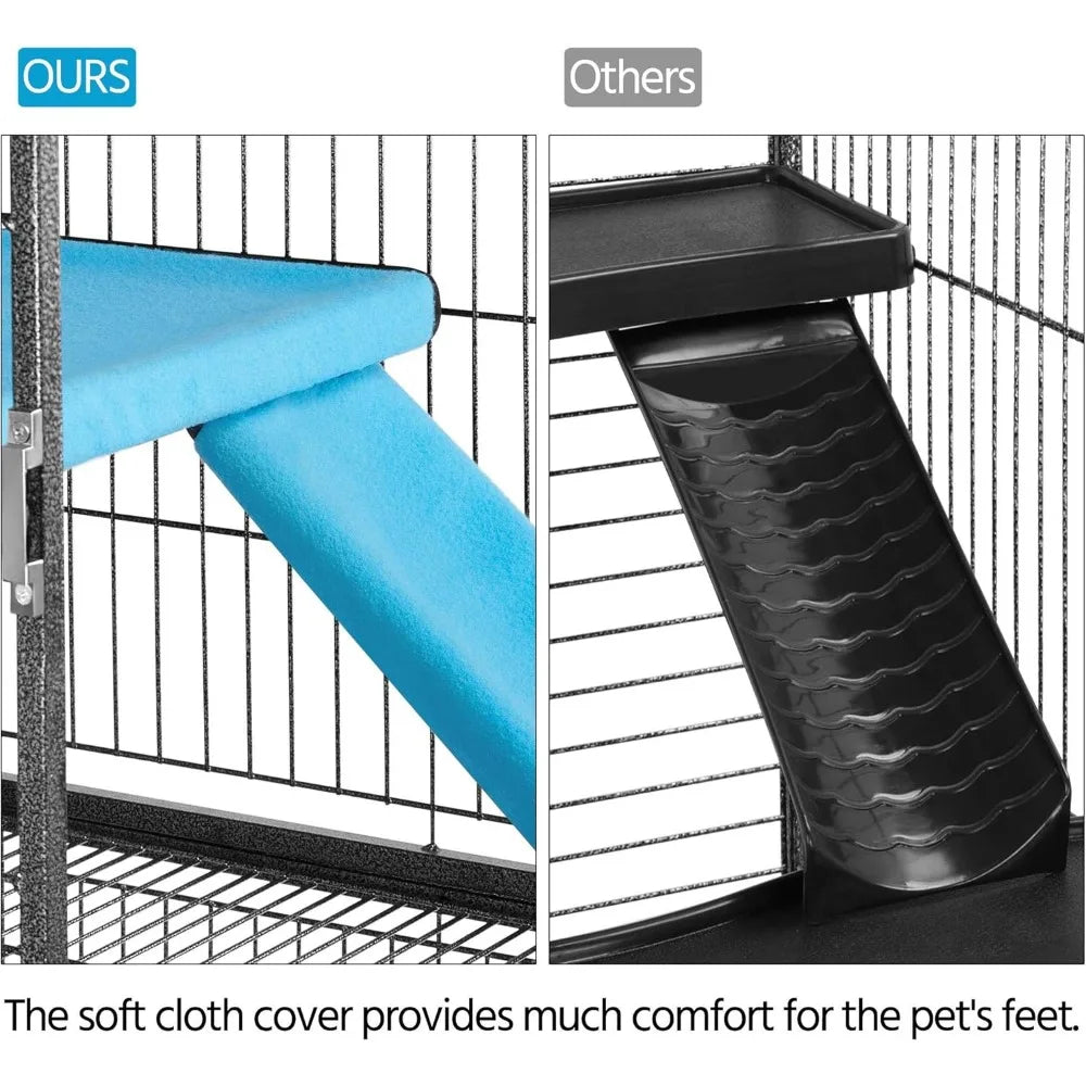 Two Story Rolling Metal Critter Cage For Small Pets