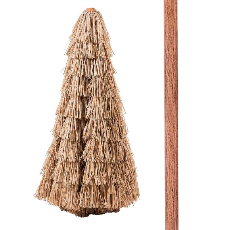 9-Foot Tiki Thatched Patio Umbrella with Tilt & Crank Lift | Tropical Outdoor Sun Shade