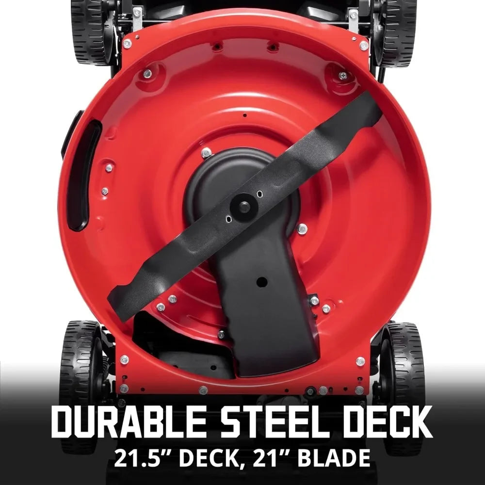 Gas Powered 3-In-1 Push Lawn Mower With Bagging System