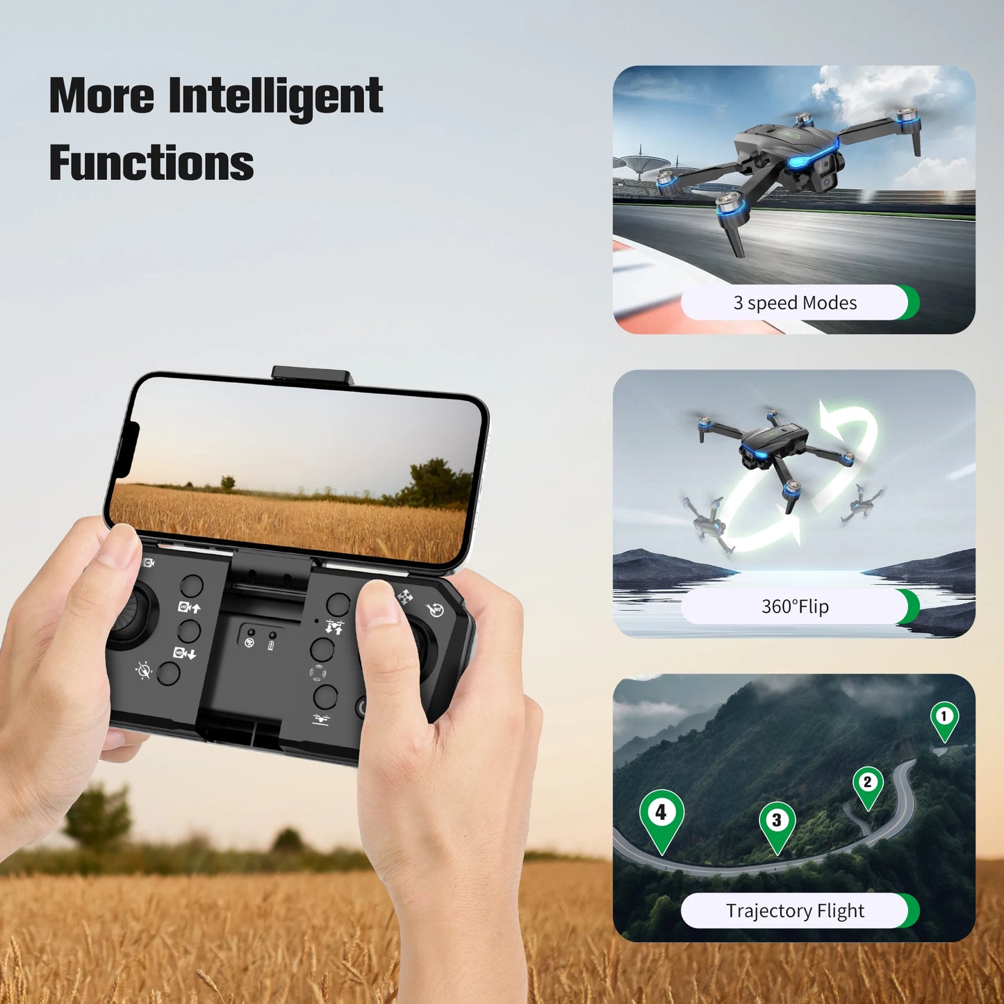SkyMonster Falcon 1 RC Drone With 1080p HD Camera Pro