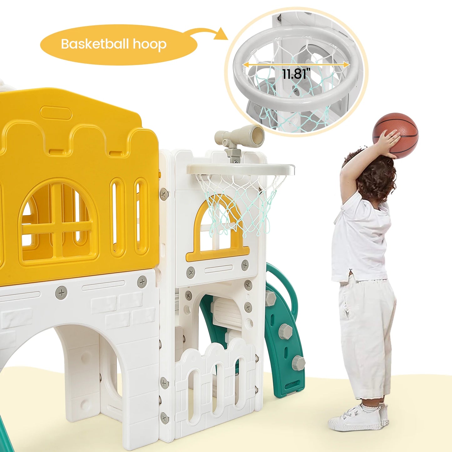 Eight In One Toddler Slide Indoor Playground Playset