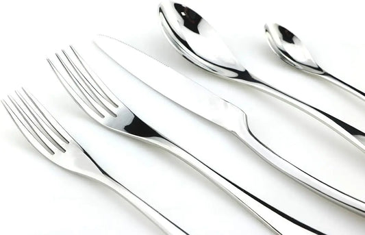 Stainless Steel Flatware Set Mirror Finish Utensils Knives Forks Spoons