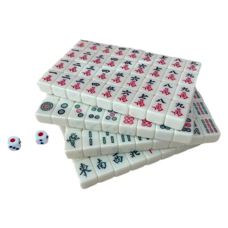 Portable Mini Mahjong Set For Travel And Camping Fun