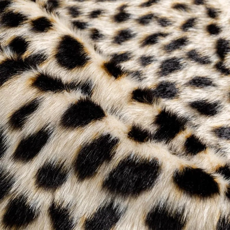 Leopard Print Faux Cowhide Rug For Living Room Decor