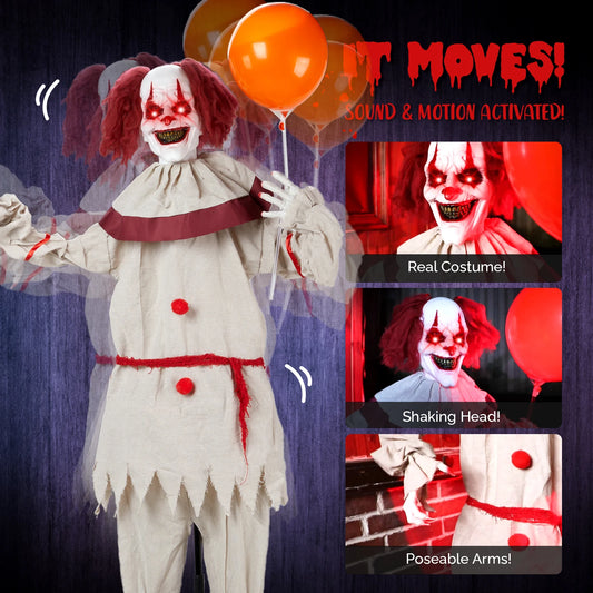 Joker Balloon Voice Control Halloween Standing Decoration for Outdoors