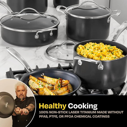 Titanium Alloy Nonstick Cookware Set For Everyday Cooking