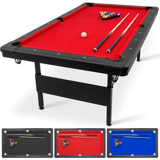 Portable Billiards Table Complete Set with Cues and Balls