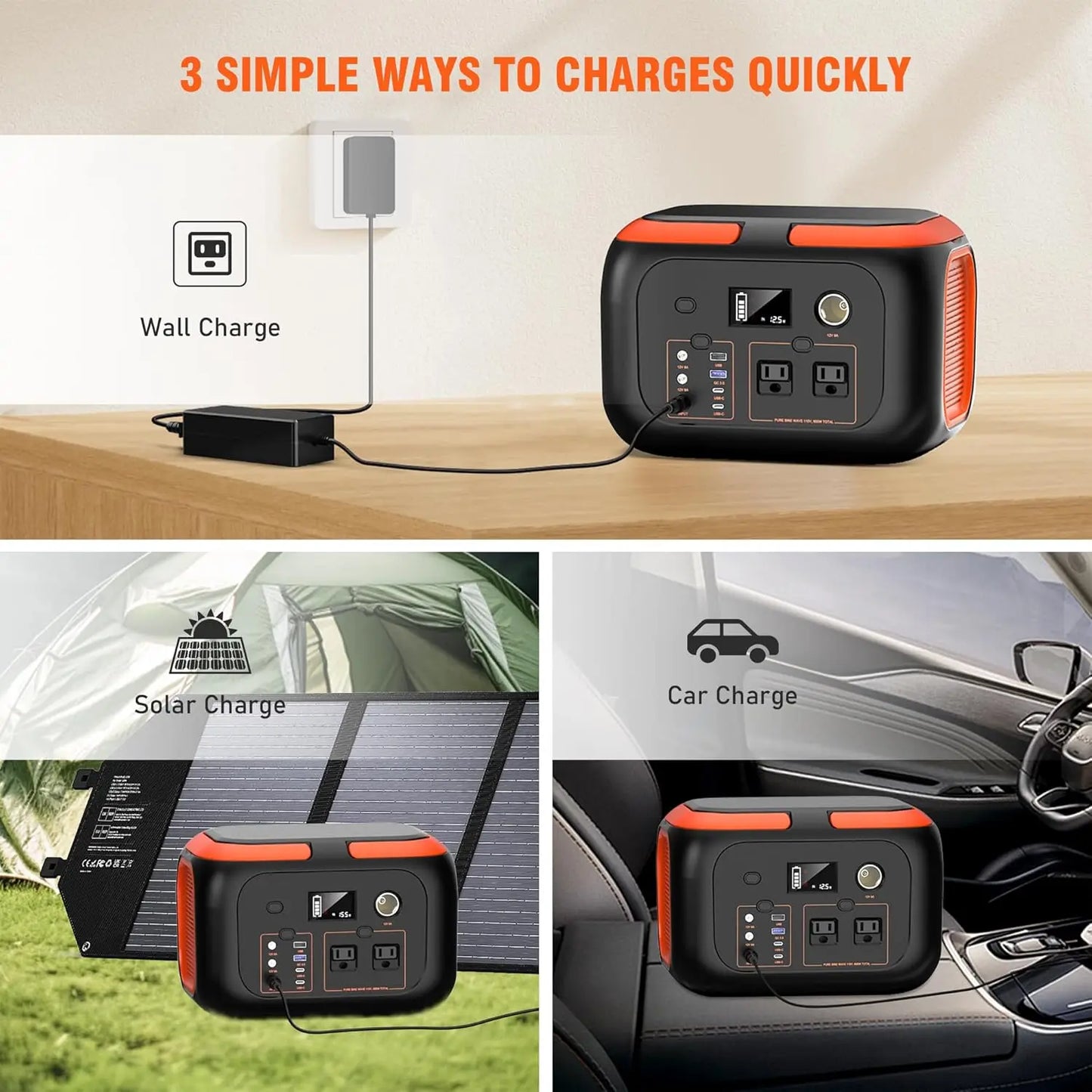 Portable Solar Power Station For Camping And Travel