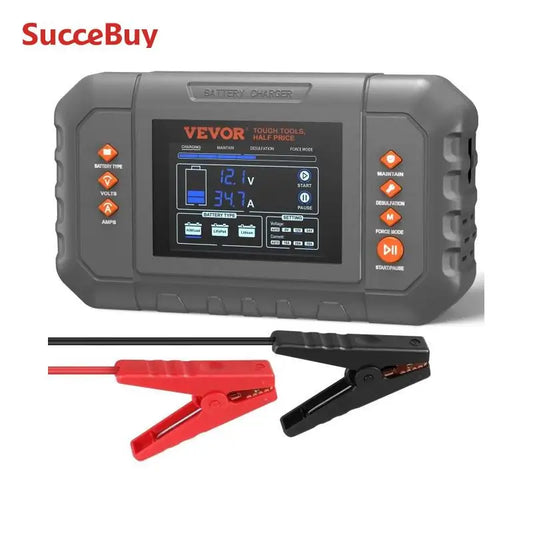 SucceBuy Smart Battery Charger 35-Amp Lithium LiFePO4  (AGM/Gel/SLA) LCD Display Trickle Charger for Boat Motorcycle Use