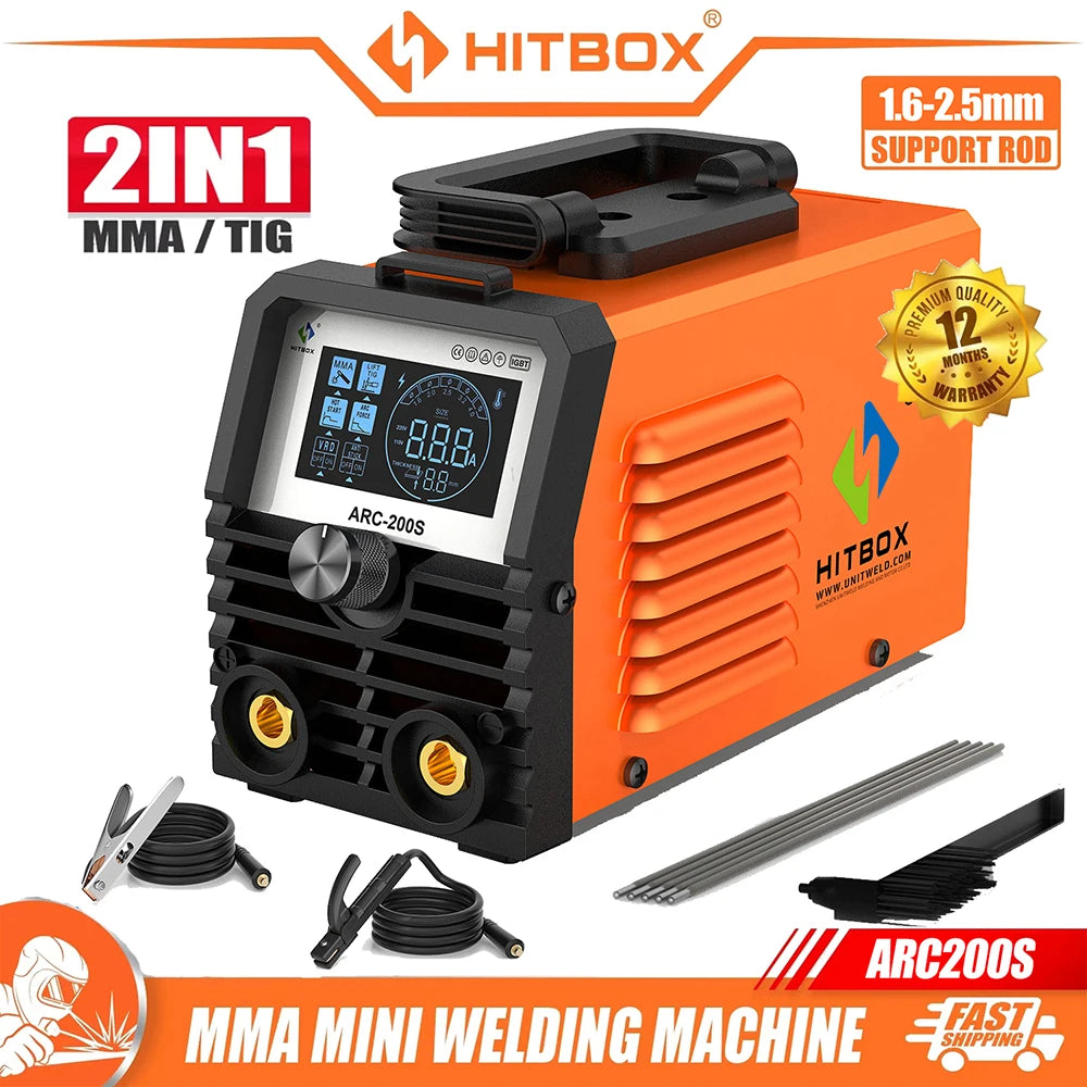 Hitbox ARC200S Two In One ARC MMA TIG Welder Inverter