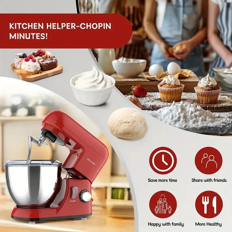 Cheftronic 4.5-Quart Tilt-Head Stand Mixer with 6 Speeds