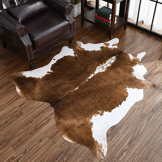 Faux Cowhide Animal Print Rug For Living Room Bedroom