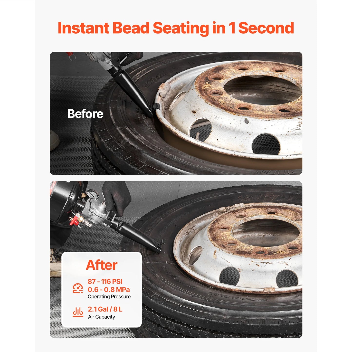 SucceBuy Portable Tire Bead Seater And Inflator Tool For Cars