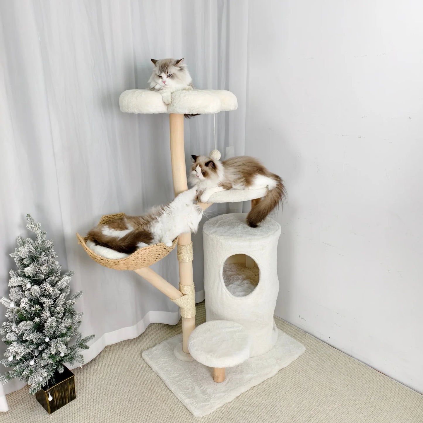 BINGOPAW 5-Tier Cat Tree &amp; Condo with Sisal Scratching Posts