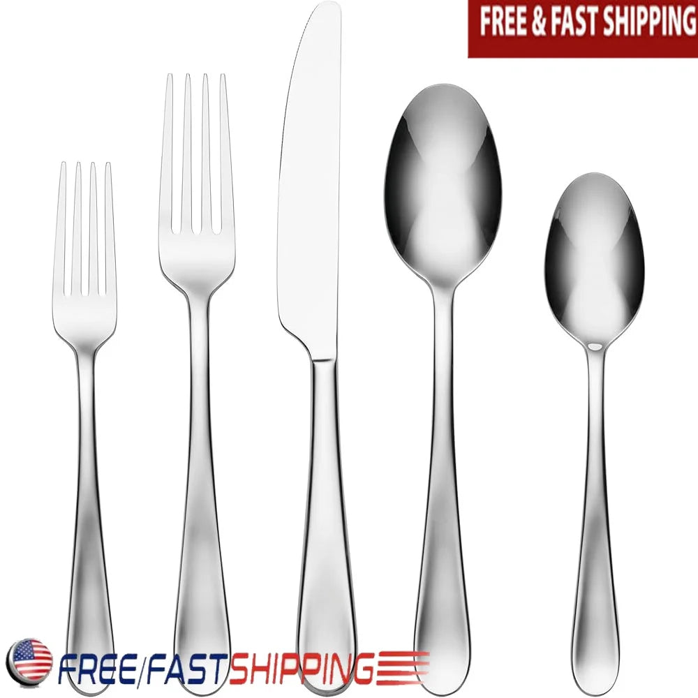 Stainless Steel Flatware Set Mirror Finish Service For Four