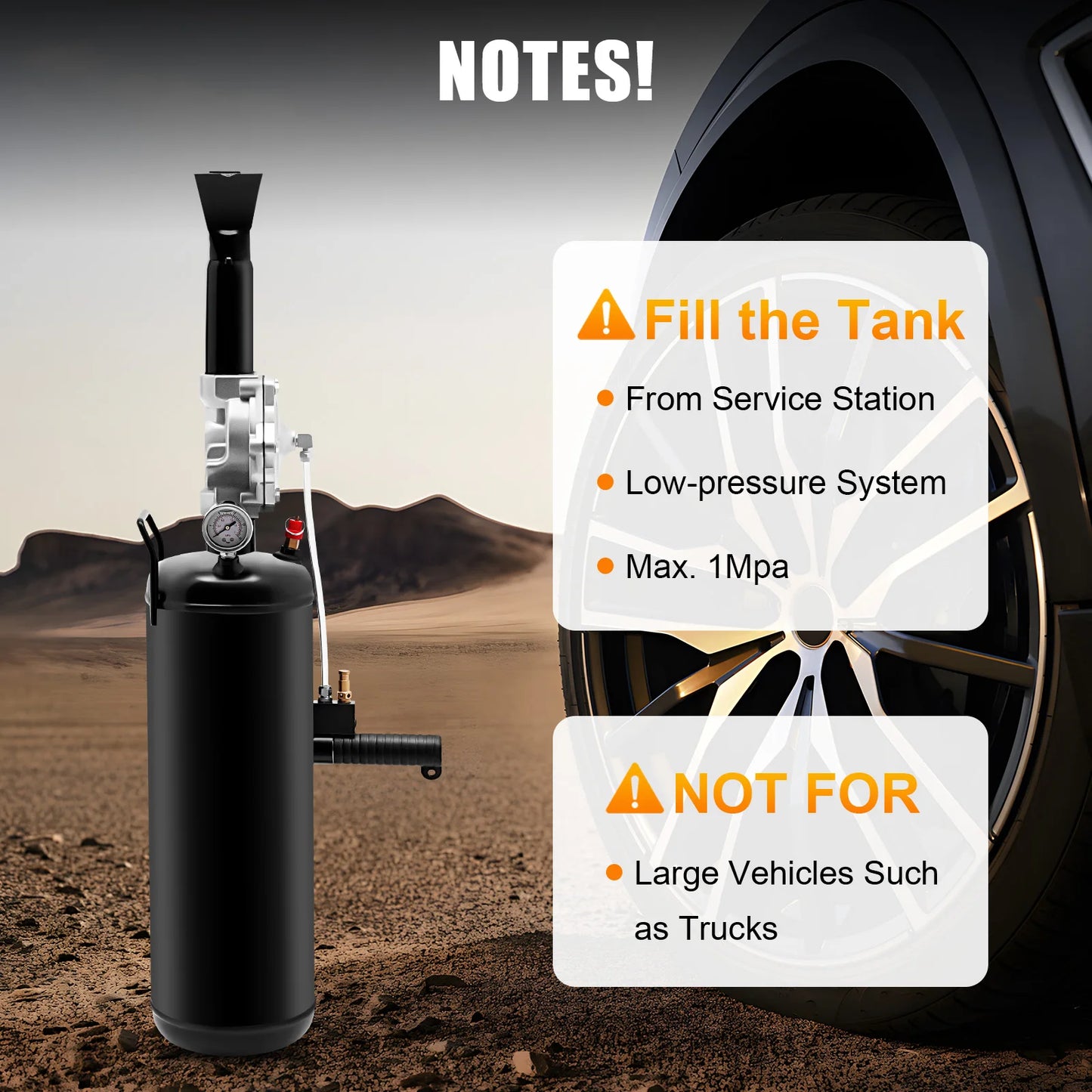 8L Air Tire Bead Seater 2.1Gallon Blaster Tool Trigger Seating Inflator Repair