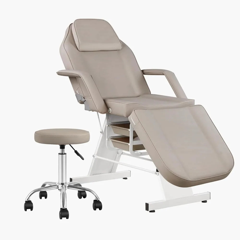 Adjustable Facial Massage Chair For Spa Esthetician And Tattoo Artist