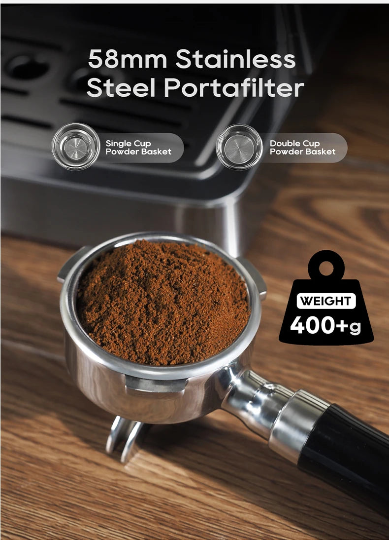 HiBREW H10A 20-Bar Semi-Automatic Espresso Machine